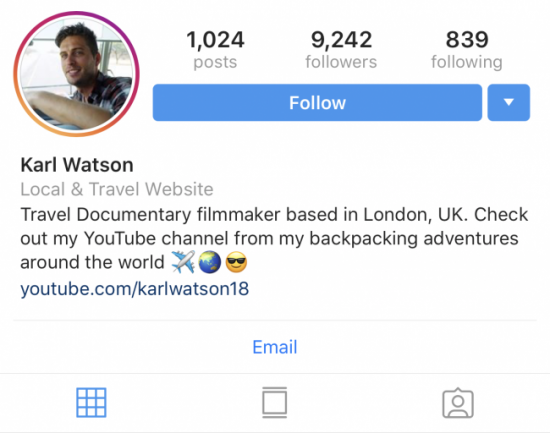 instagram micro influencer karl watson example - how many followers on instagram to be influencer