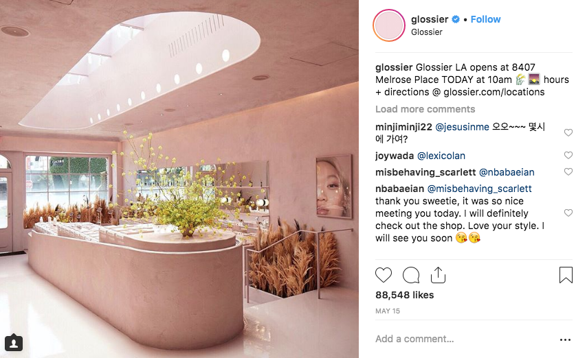 glossier marketing sked social image via glossier instagram - social media marketing get instagram and twitter followers likes