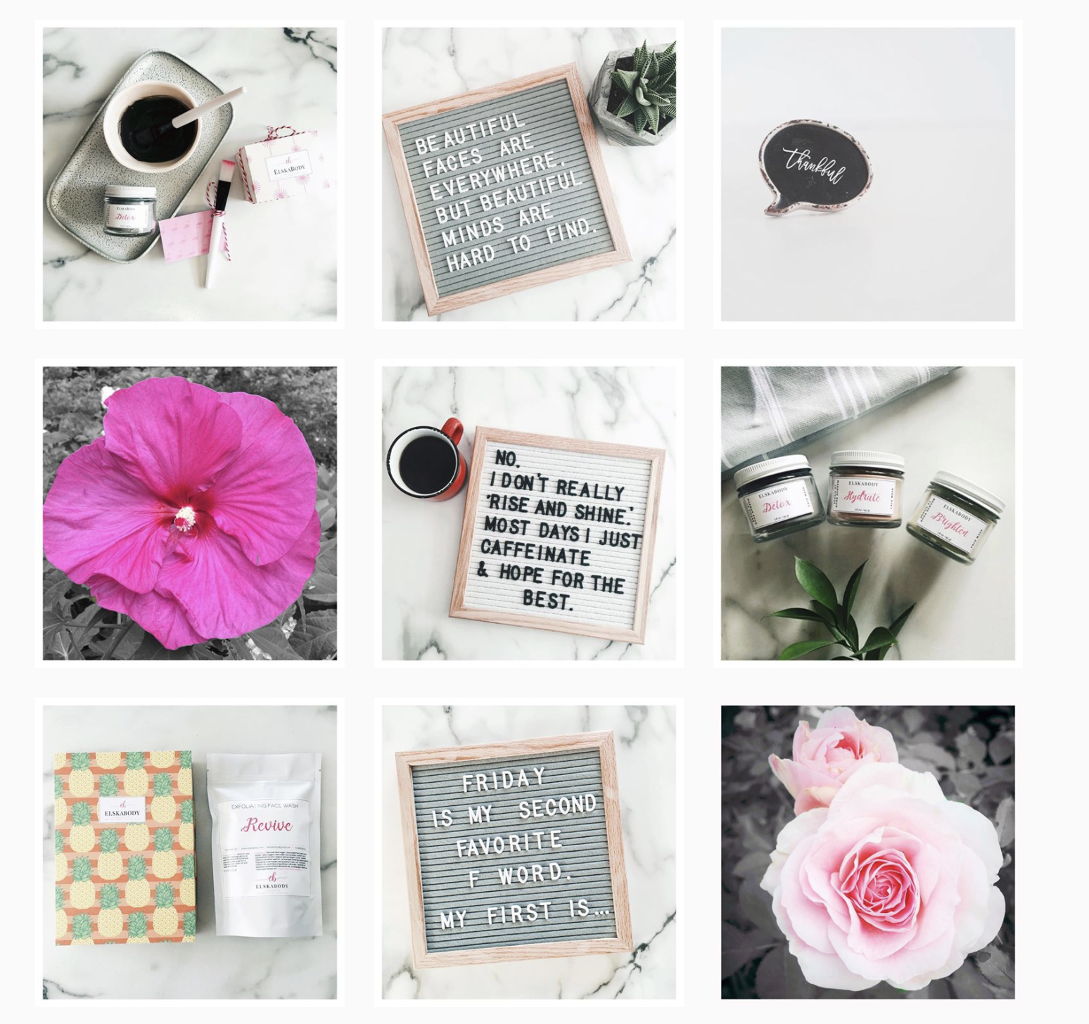 instagram grid layout